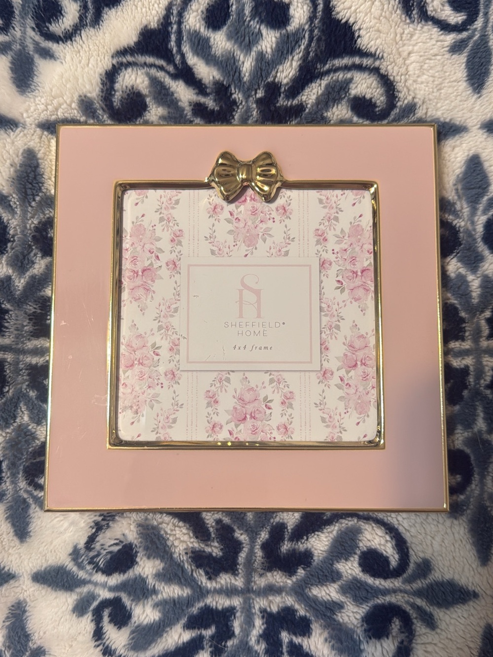 Sheffield Home Pink Bow Picture Frame 4x4